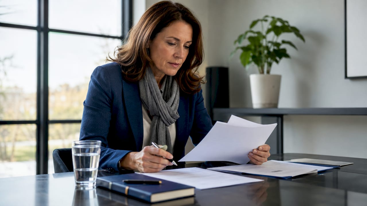 Homeowner signing cash sale papers