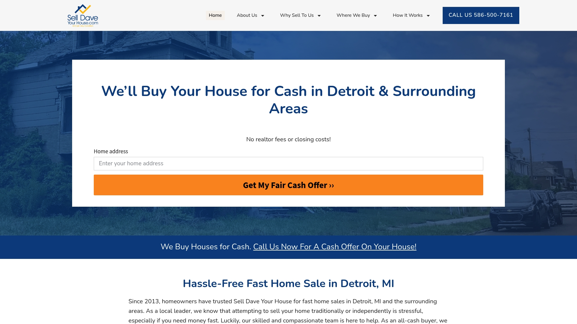 Sell your Detroit home fast for cash with Sell Dave Your House
